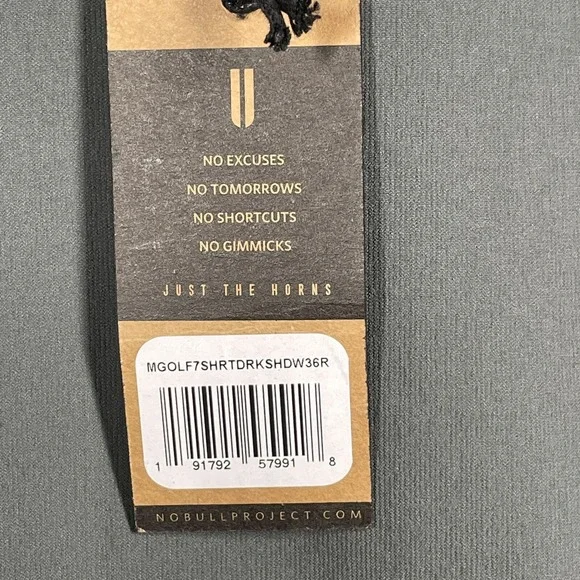 NOBULL Shorts Men's  Size 36R Gray Dark Shadow Golf  7" Inseam Performance NEW - Picture 4 of 8